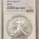 American Silver Eagles 2006-W $1 BURNISHED AMERICAN SILVER EAGLE, 1 OZ .999 – NGC MS-70, EARLY RELEASES