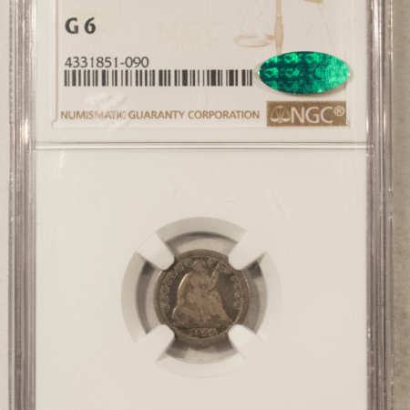 CAC Approved Coins 1844-O SEATED LIBERTY HALF DIME – NGC G-6, POP 1 & CAC APPROVED!