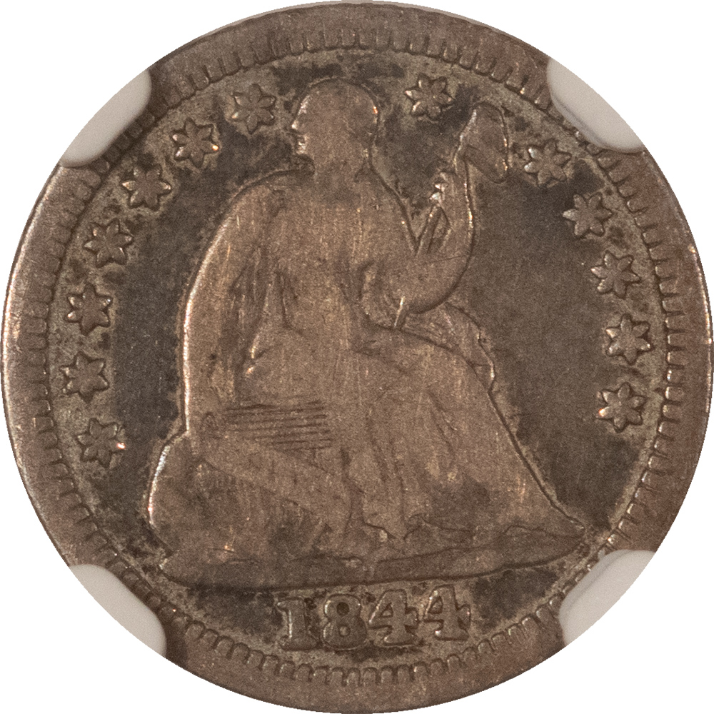 CAC Approved Coins 1844-O SEATED LIBERTY HALF DIME – NGC G-6, POP 1 & CAC APPROVED! CAC Approved Coins 1844-O SEATED LIBERTY HALF DIME – NGC G-6, POP 1 & CAC APPROVED!