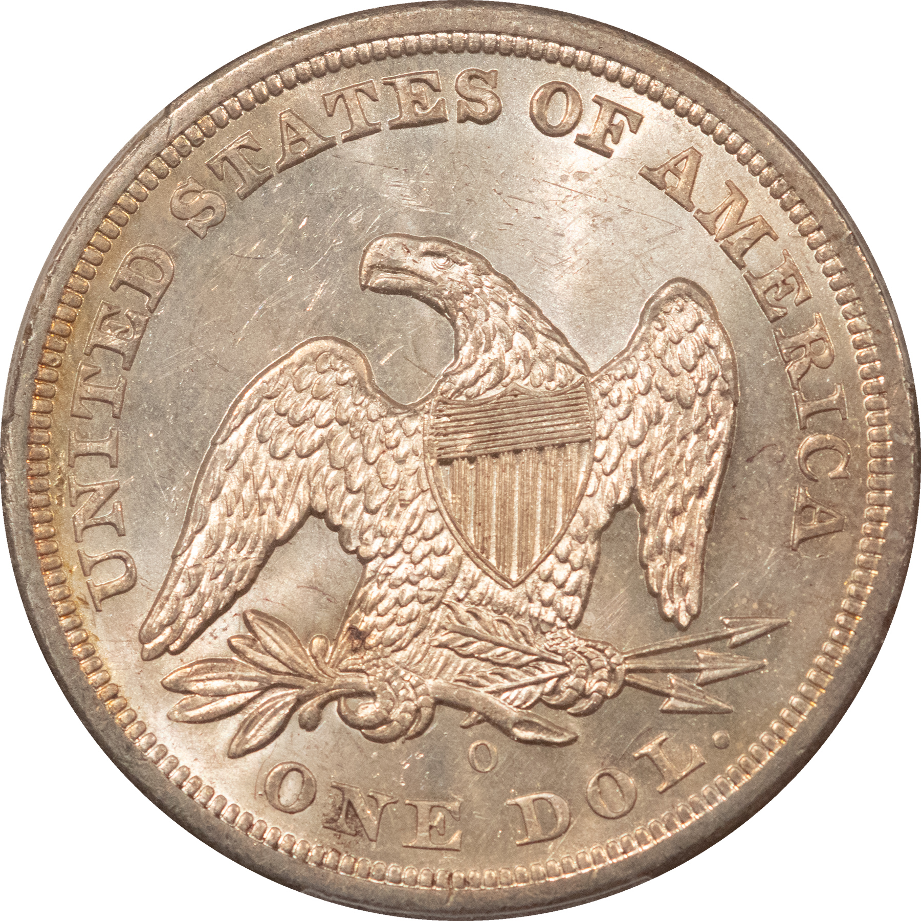 Dollars 1859-O $1 SEATED LIBERTY DOLLAR – PCGS MS-61, FLASHY LUSTROUS UNCIRCULATED! Dollars 1859-O $1 SEATED LIBERTY DOLLAR – PCGS MS-61, FLASHY LUSTROUS UNCIRCULATED!