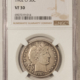 Barber Halves 1907 BARBER HALF DOLLAR – PCGS MS-62, 63+ QUALITY! PQ! OLD GREEN HOLDER!