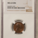 Lincoln Cents (Wheat) 1925-S LINCOLN CENT – NGC MS-63 BN, SMOOTH CHOICE!