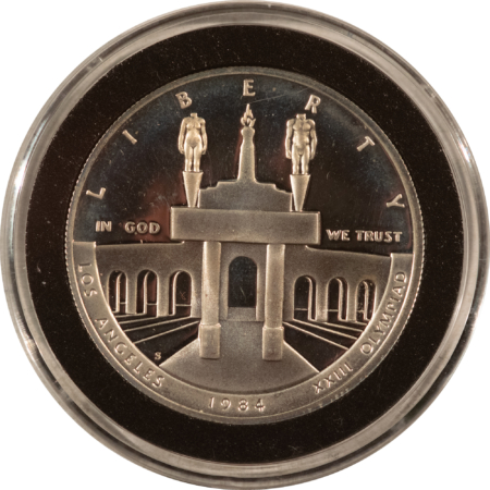 Modern Commems 1984-S $1 SILVER PROOF OLYMPIC COMMEMORATIVE – GEM PROOF W/ CAPSULE!