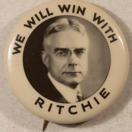 New Store Items 1924 ALBERT RITCHIE PRESIDENTIAL HOPEFUL 1 1/4″ CELLO CAMPAIGN BUTTON-DEAD MINT!