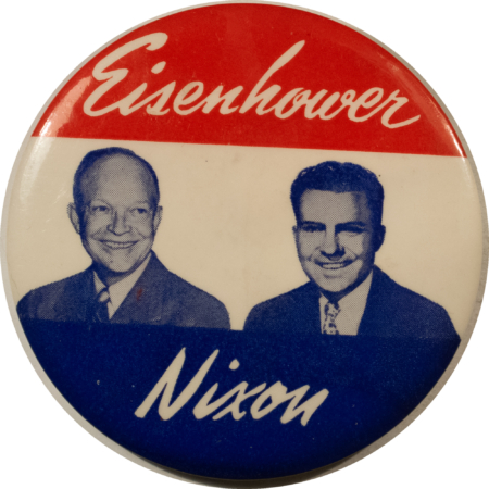 New Store Items 1952 EISENHOWER-NIXON 3 1/2″ JUGATE CELLO CAMPAIGN BUTTON, SCARCE & NEAR-MINT!
