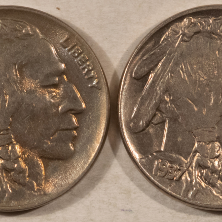 Buffalo Nickels 1936 1937 BUFFALO NICKEL PAIR – NICE HIGH GRADE, NEAR UNCIRCULATED LOOKS CHOICE!
