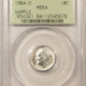 Dimes 1964-D ROOSEVELT DIME – PCGS MS-64, SAMPLE OLD GREEN HOLDER!
