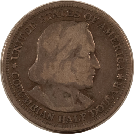 Early Commems 1893 COLUMBIAN COMMEMORATIVE HALF DOLLAR – PLEASING CIRCULATED EXAMPLE!