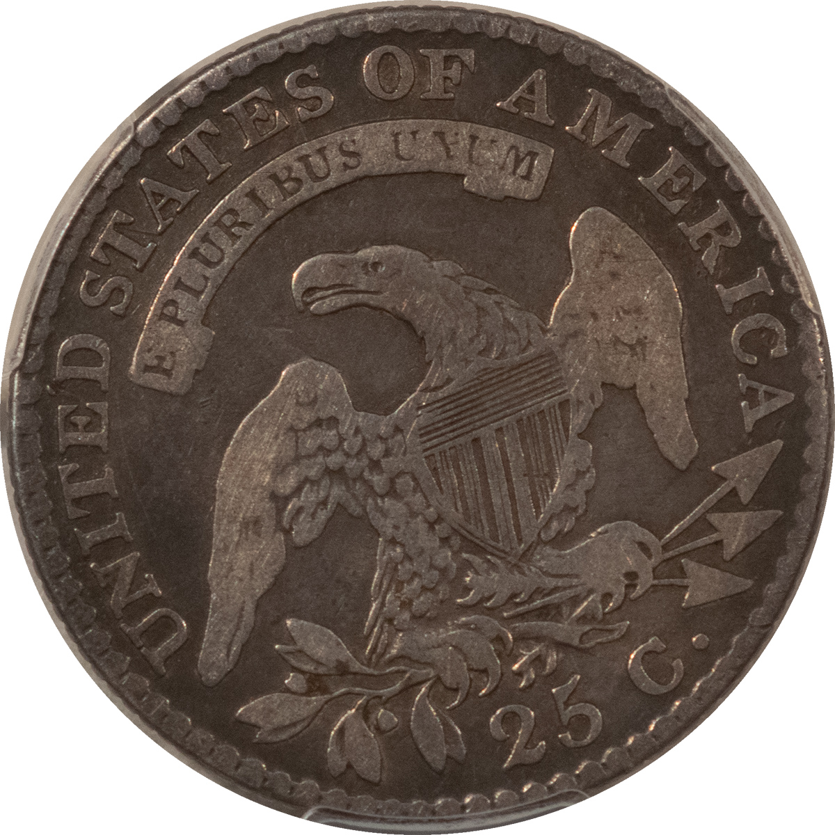 Capped Bust Quarters 1818/5 CAPPED BUST QUARTER – PCGS GENUINE, CLEANED-G DETAIL, OLD LITE OBV WIPE! Capped Bust Quarters 1818/5 CAPPED BUST QUARTER – PCGS GENUINE, CLEANED-G DETAIL, OLD LITE OBV WIPE!