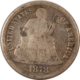 Dimes 1876-CC SEATED LIBERTY DIME – HIGH GRADE EXAMPLE, CLEANED, CARSON CITY!