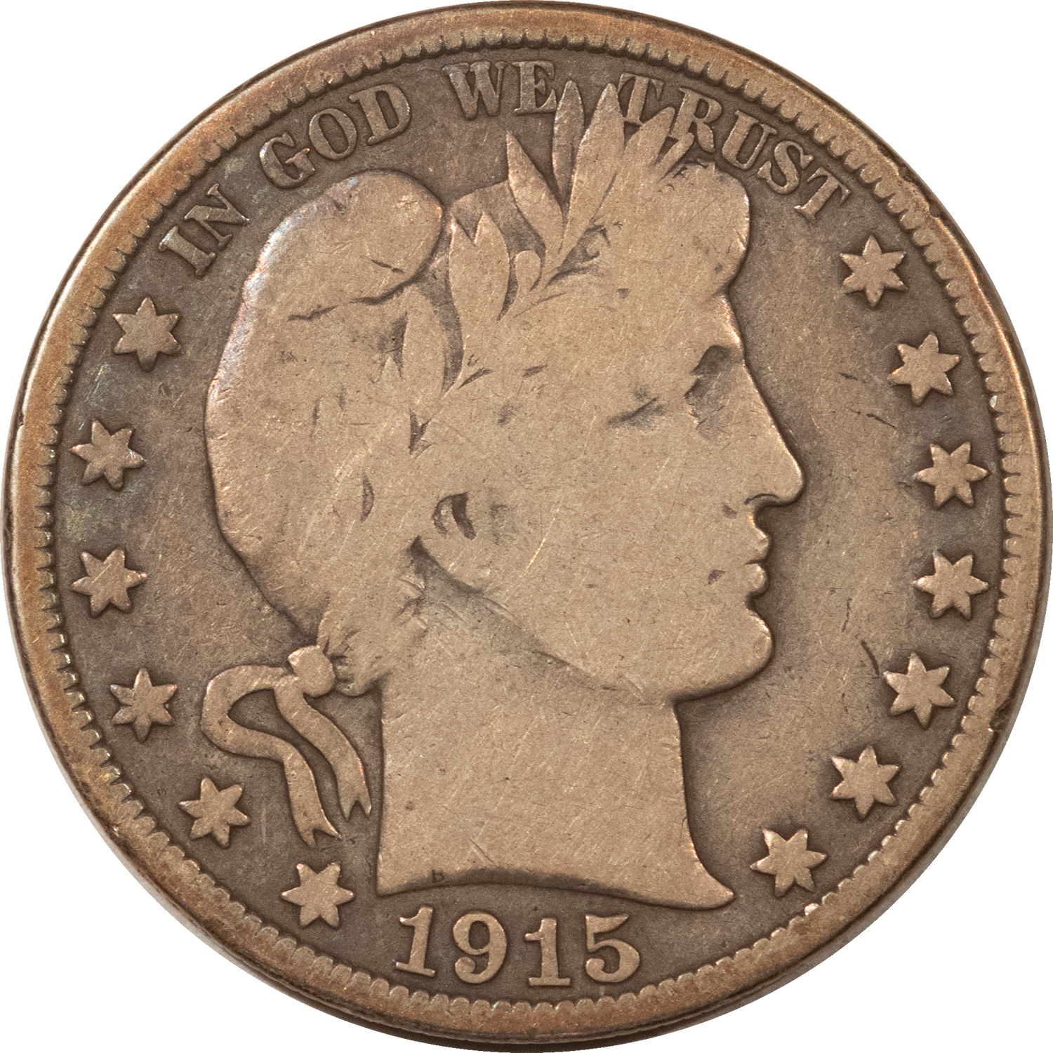Barber Halves 1915 BARBER HALF DOLLAR – PLEASING CIRCULATED EXAMPLE! KEY-DATE! Barber Halves 1915 BARBER HALF DOLLAR – PLEASING CIRCULATED EXAMPLE! KEY-DATE!
