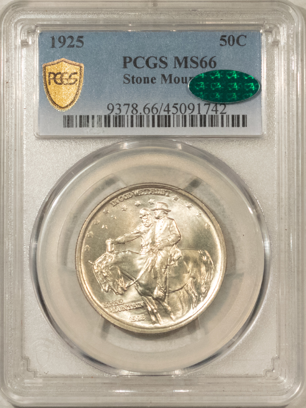 CAC Approved Coins 1925 STONE MOUNTAIN COMMEMORATIVE HALF DOLLAR – PCGS MS-66 PQ+ CAC APPROVED! CAC Approved Coins 1925 STONE MOUNTAIN COMMEMORATIVE HALF DOLLAR – PCGS MS-66 PQ+ CAC APPROVED!