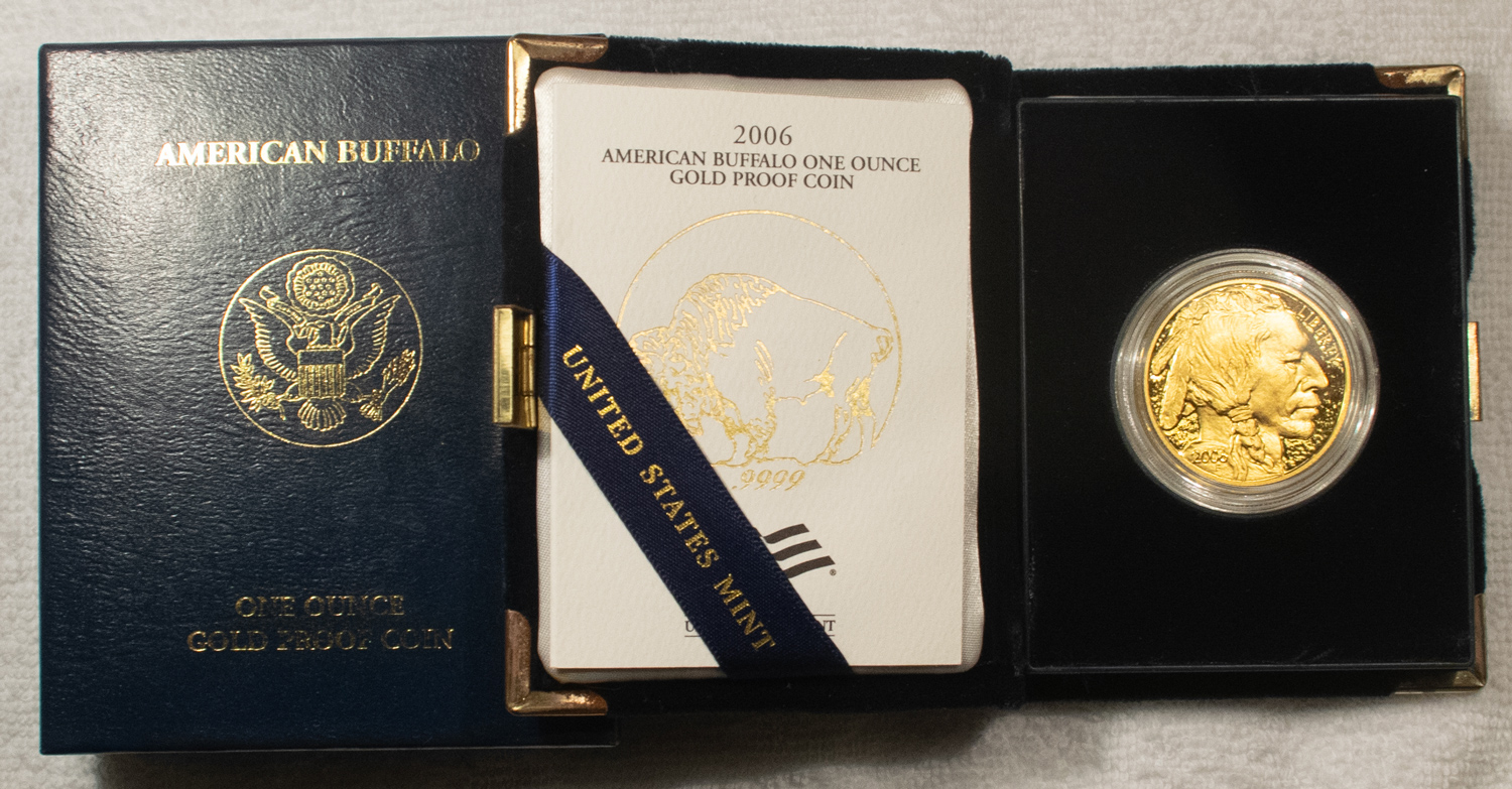 American Gold Eagles, Buffaloes, & Liberty Series 2006 $50 1 OZ GOLD BUFFALO, .9999 PURE, PROOF, BOXES/COA-NOT A GRADING REJECT! American Gold Eagles, Buffaloes, & Liberty Series 2006 $50 1 OZ GOLD BUFFALO, .9999 PURE, PROOF, BOXES/COA-NOT A GRADING REJECT!