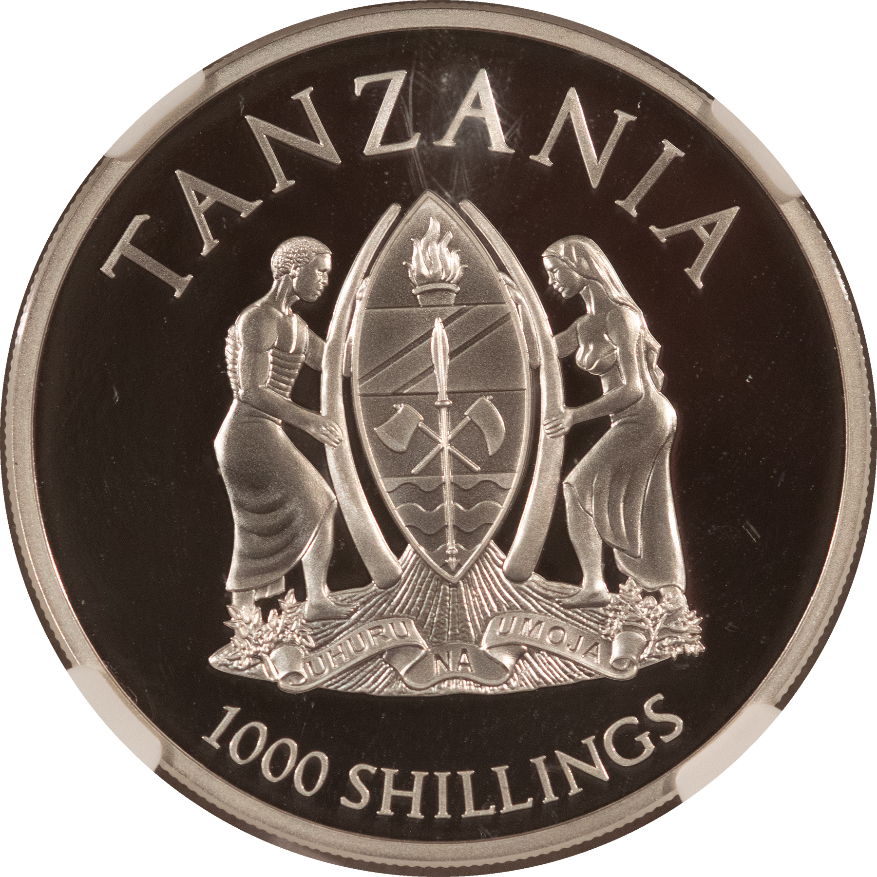 Bullion 2016 PROOF TANZANIA 1000 SHILLINGS BLACK RHINO BIG 5 HIGH RELIEF, NGC PF-70 UCAM Bullion 2016 PROOF TANZANIA 1000 SHILLINGS BLACK RHINO BIG 5 HIGH RELIEF, NGC PF-70 UCAM