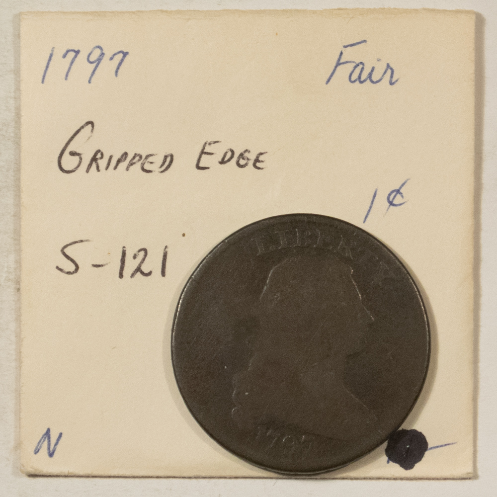 Draped Bust Large Cents 1797 DRAPED BUST LARGE CENT, GRIPPED EDGE, S-121 – LOW GRADE PLEASING & TOUGH! Draped Bust Large Cents 1797 DRAPED BUST LARGE CENT, GRIPPED EDGE, S-121 – LOW GRADE PLEASING & TOUGH!