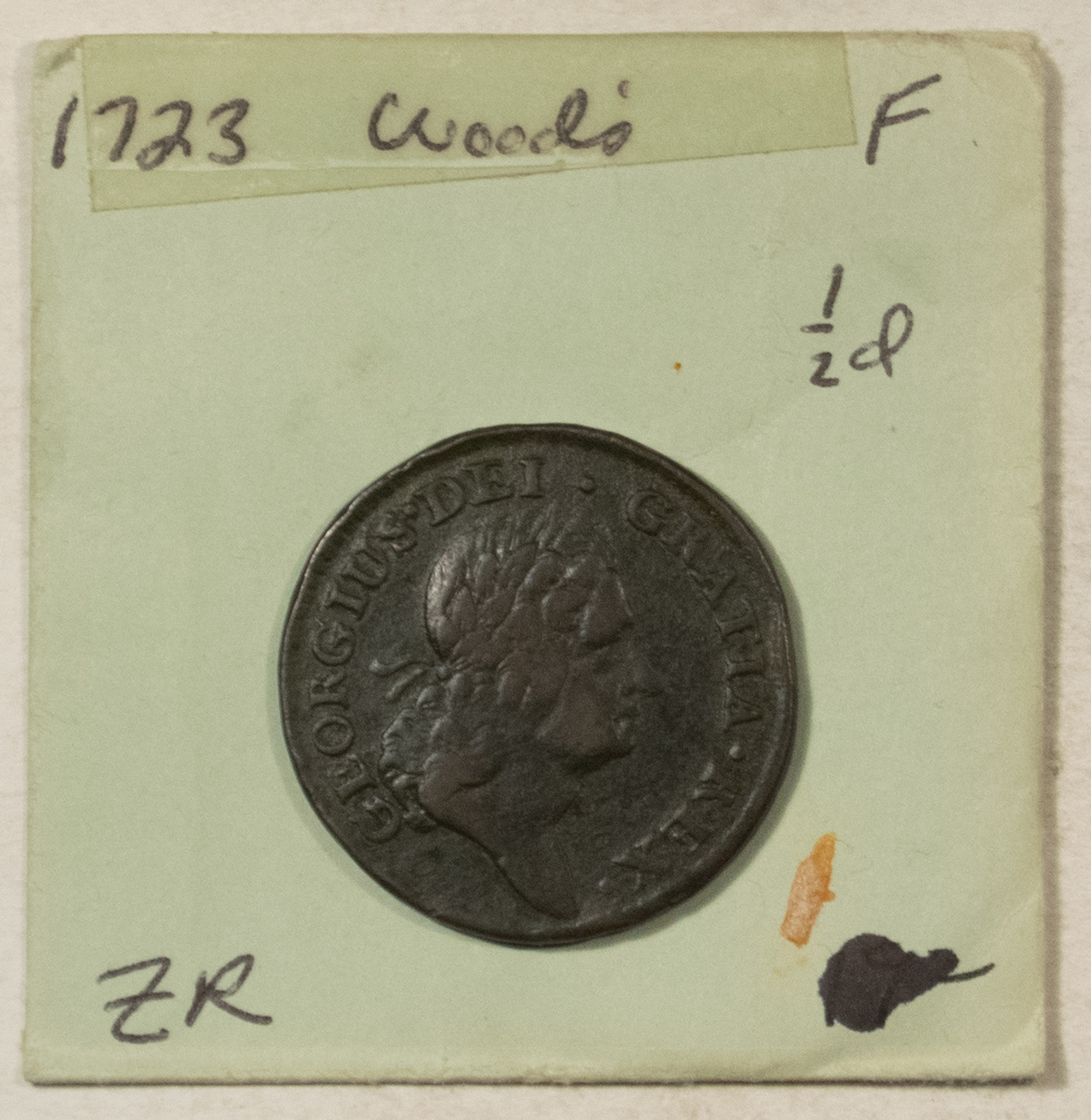 Colonials 1723 WOODS HIBERNIA HALF PENNY – DECENT CIRCULATED, STRONG DETAILS! Colonials 1723 WOODS HIBERNIA HALF PENNY – DECENT CIRCULATED, STRONG DETAILS!