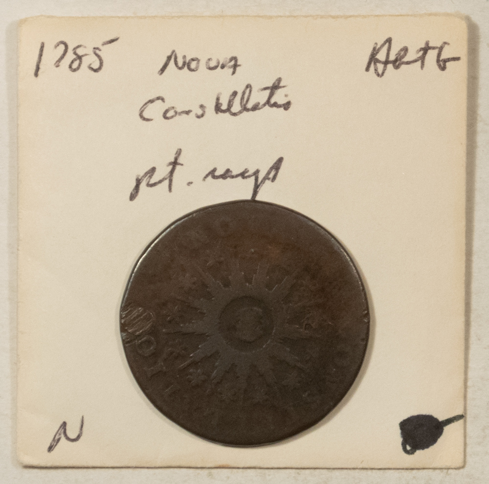 Colonials 1785 NOVA CONSTELLATIO POINTED RAYS – PRESENTS NICELY, BUT HOLED/PLUGGED! Colonials 1785 NOVA CONSTELLATIO POINTED RAYS – PRESENTS NICELY, BUT HOLED/PLUGGED!