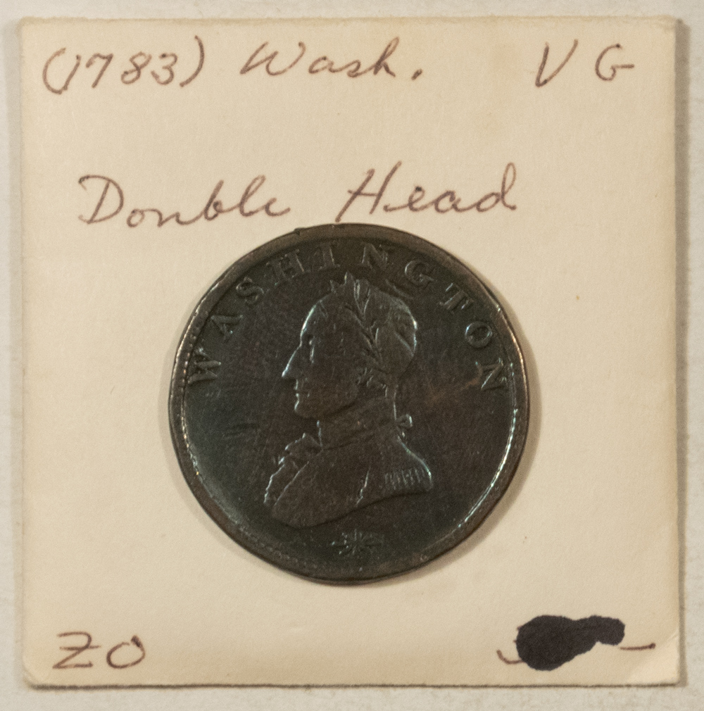 Colonials 1783 GEORGE WASHINGTON ONE CENT DOUBLE HEAD – DECENT CIRCULATED! Colonials 1783 GEORGE WASHINGTON ONE CENT DOUBLE HEAD – DECENT CIRCULATED!