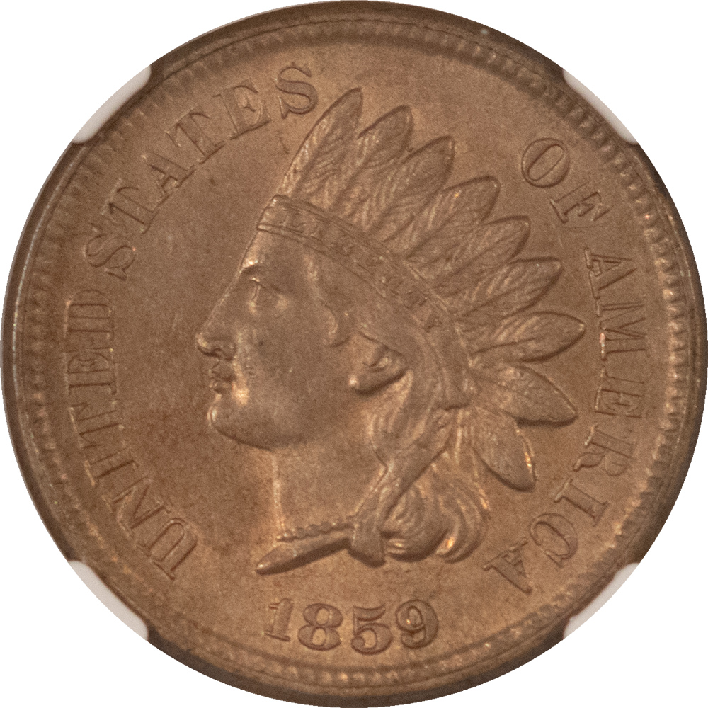 Indian 1859 INDIAN CENT – NGC AU-58, FIRST YEAR! Indian 1859 INDIAN CENT – NGC AU-58, FIRST YEAR!