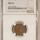 Indian 1864 INDIAN CENT, COPPER-NICKEL – NGC AU-55