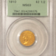 $2.50 1911 $2.50 INDIAN GOLD, PCGS MS-62, OGH!