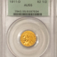 $2.50 1911 $2.50 INDIAN GOLD, PCGS MS-62, OGH!