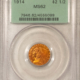 $2.50 1913 $2.50 INDIAN GOLD, PCGS MS-62 OGH, LUSTROUS & PQ!