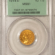 $2.50 1914 $2.50 INDIAN GOLD, PCGS MS-62 OGH, ATTRACTIVE TOUGH DATE!