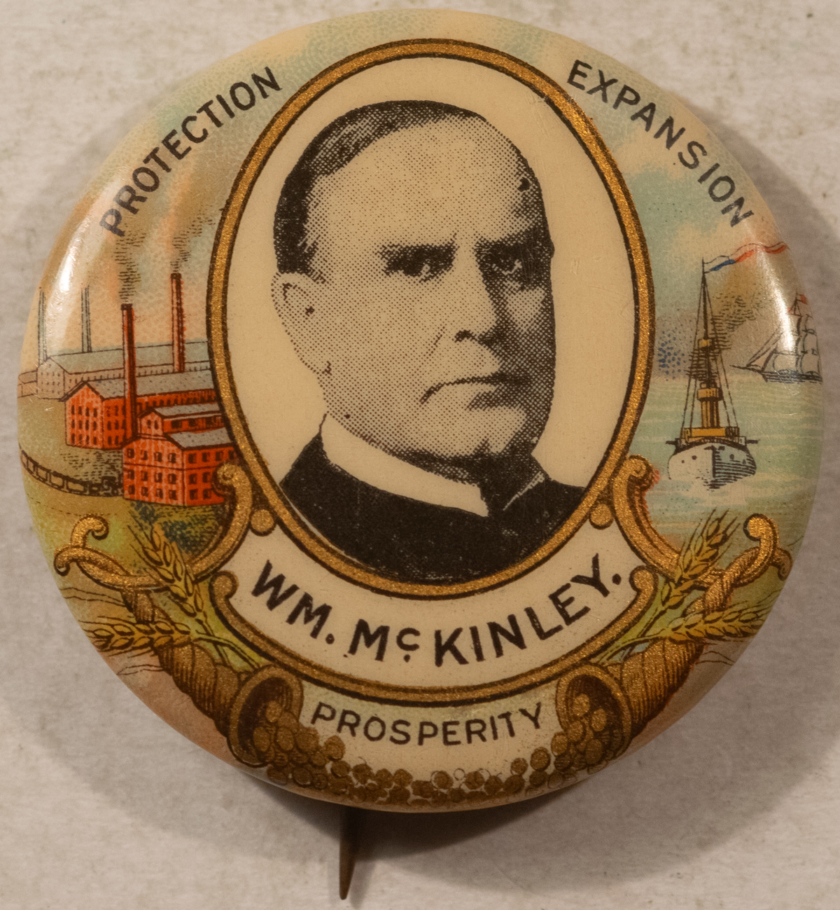 New Store Items 1900 WILLIAM MCKINLEY 1 1/4″ CELLO CAMPAIGN BUTTON – GRAPHIC, SCARCE & NR MINT! New Store Items 1900 WILLIAM MCKINLEY 1 1/4″ CELLO CAMPAIGN BUTTON – GRAPHIC, SCARCE & NR MINT!