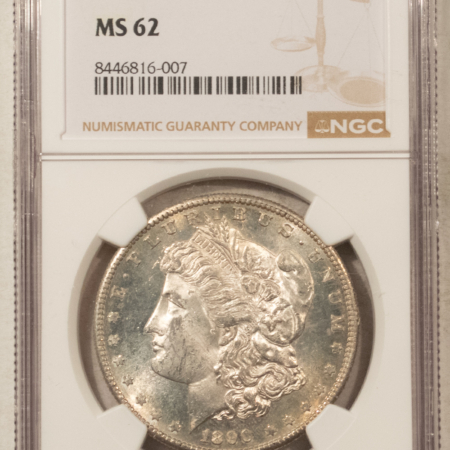 Dollars 1890-S $1 MORGAN DOLLAR – NGC MS-62, WHITE & LOOKS PROOFLIKE!
