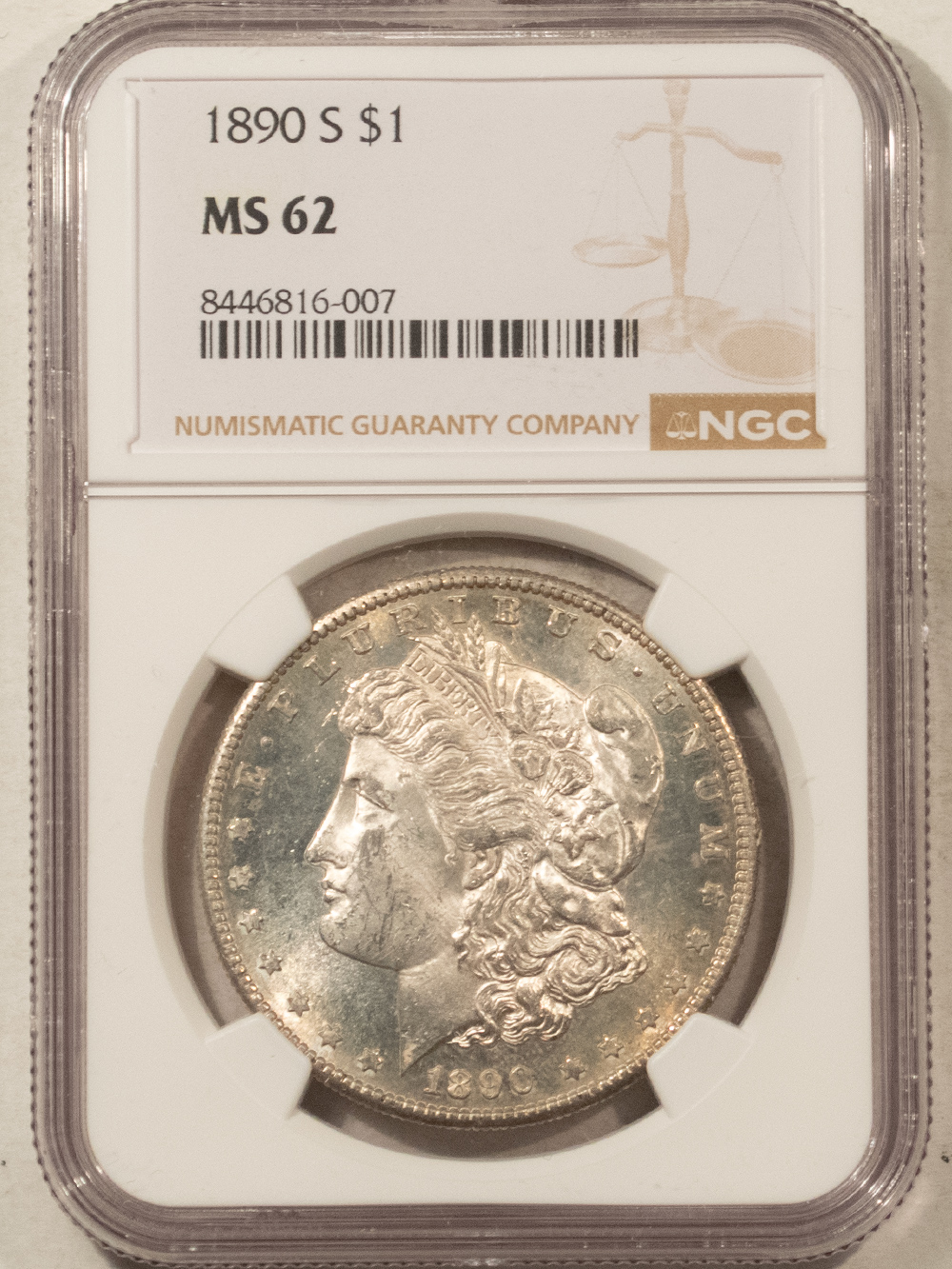 Dollars 1890-S $1 MORGAN DOLLAR – NGC MS-62, WHITE & LOOKS PROOFLIKE! Dollars 1890-S $1 MORGAN DOLLAR – NGC MS-62, WHITE & LOOKS PROOFLIKE!