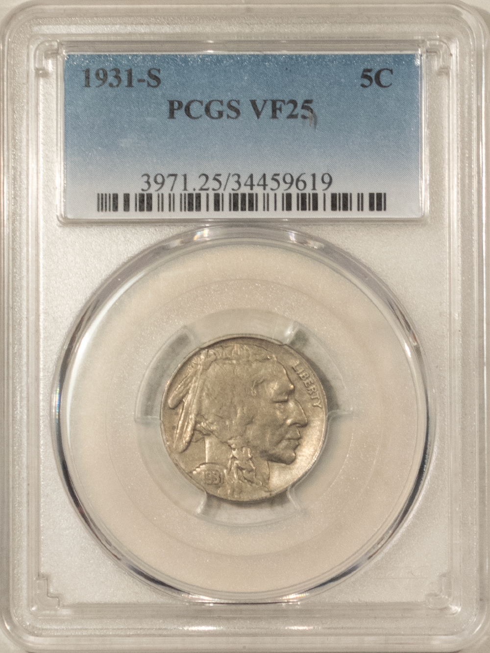 Buffalo Nickels 1931-S BUFFALO NICKEL – PCGS VF-25 Buffalo Nickels 1931-S BUFFALO NICKEL – PCGS VF-25