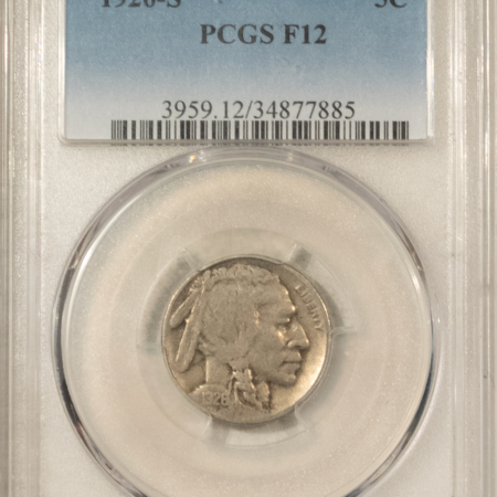 Buffalo Nickels 1926-S BUFFALO NICKEL – PCGS F-12, BETTER DATE!