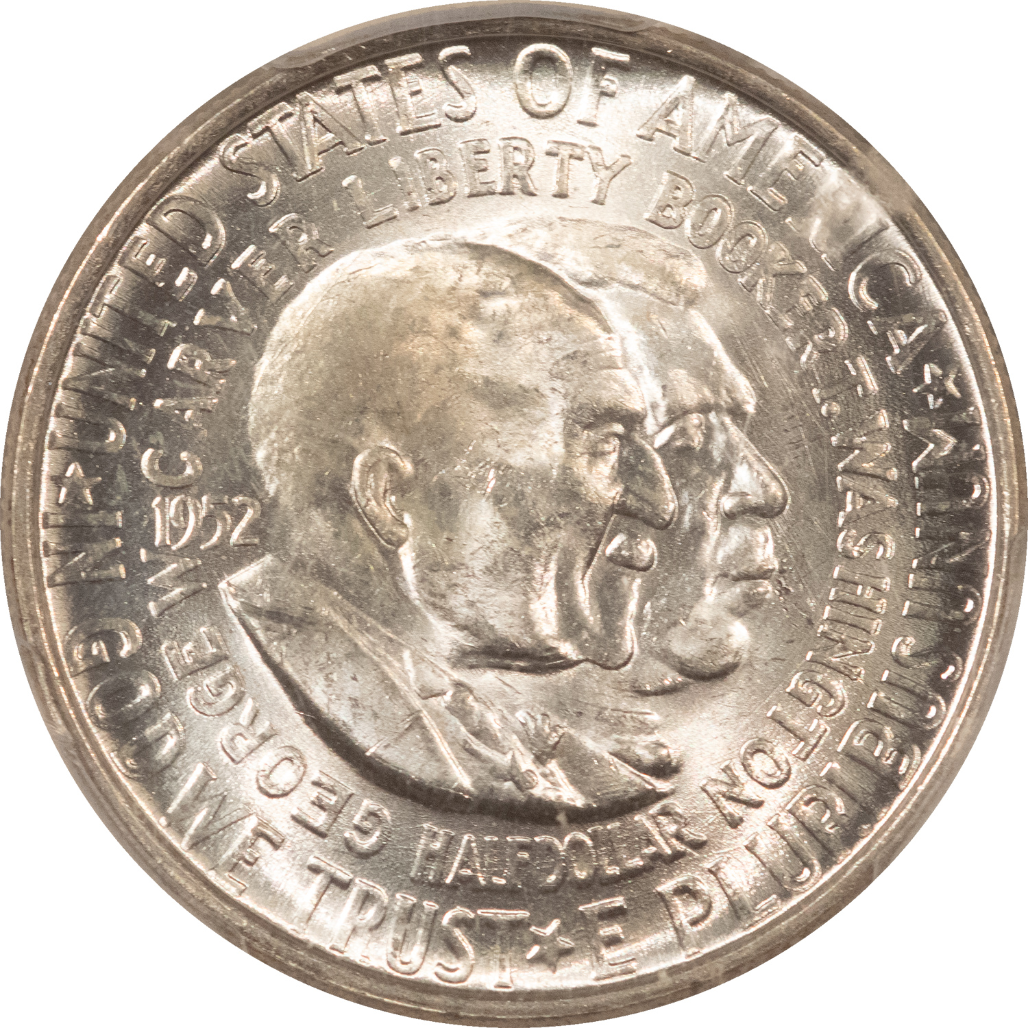 Early Commems 1952 WASHINGTON-CARVER COMMEMORATIVE HALF DOLLAR – PCGS MS-65, BLAST WHITE! Early Commems 1952 WASHINGTON-CARVER COMMEMORATIVE HALF DOLLAR – PCGS MS-65, BLAST WHITE!