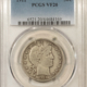 Barber Halves 1912 BARBER HALF DOLLAR – PCGS VF-25, NICE ORIGINAL!