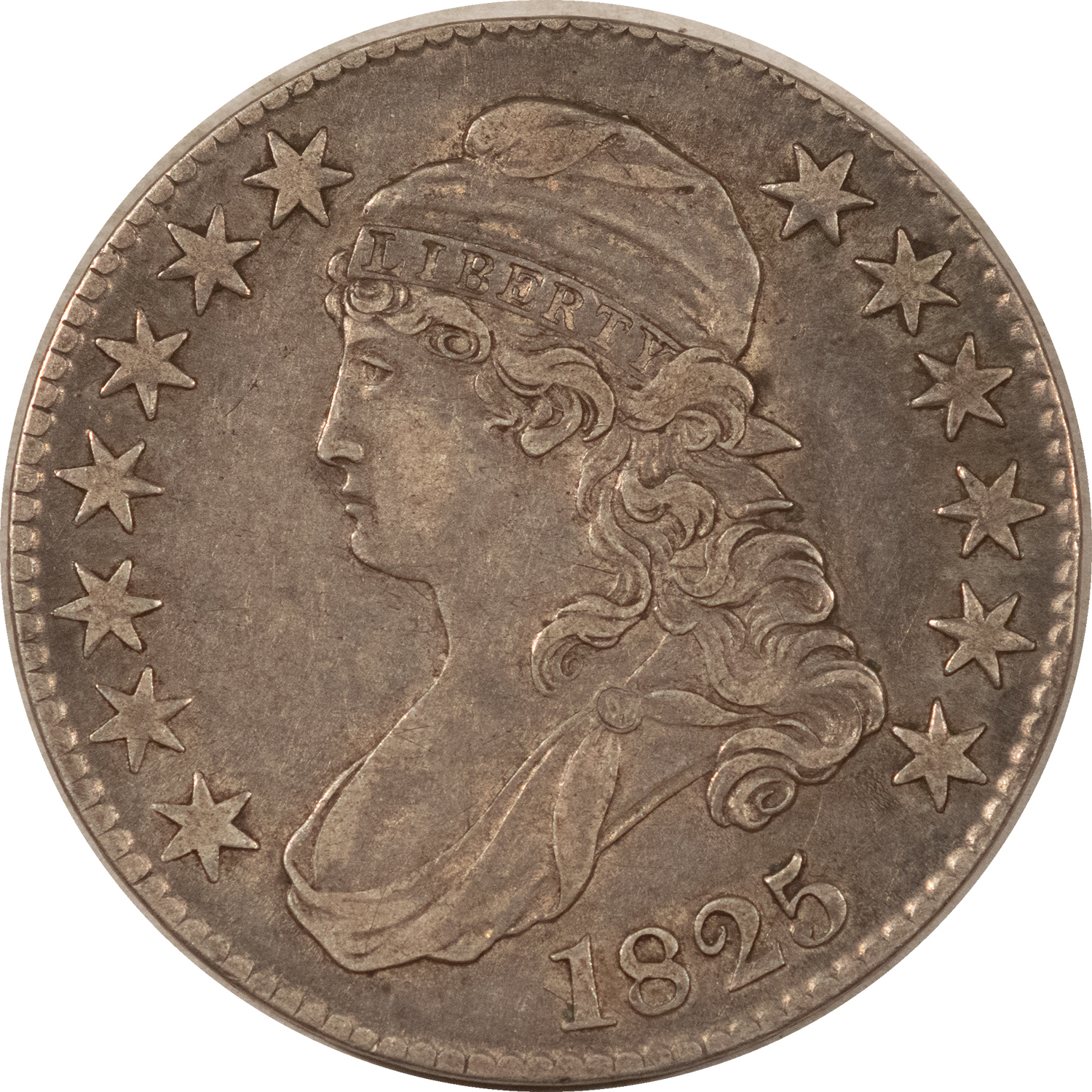 Early Halves 1825 CAPPED BUST HALF DOLLAR – HIGH GRADE CIRCULATED EXAMPLE! Early Halves 1825 CAPPED BUST HALF DOLLAR – HIGH GRADE CIRCULATED EXAMPLE!