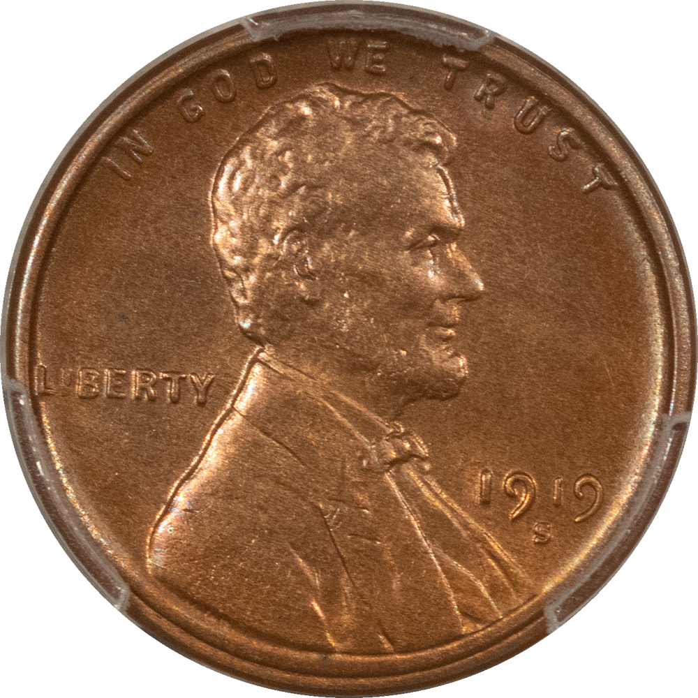 Lincoln Cents (Wheat) 1919-S LINCOLN CENT – PCGS MS-64 BN TOUGHER DATE, LOOKS RED-BROWN! Lincoln Cents (Wheat) 1919-S LINCOLN CENT – PCGS MS-64 BN TOUGHER DATE, LOOKS RED-BROWN!