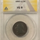 Liberty Seated Quarters 1873 CL 3 NO ARROWS SEATED LIBERTY QUARTER NGC PF-63 UNTONED, TOUCH OF CONTRAST!