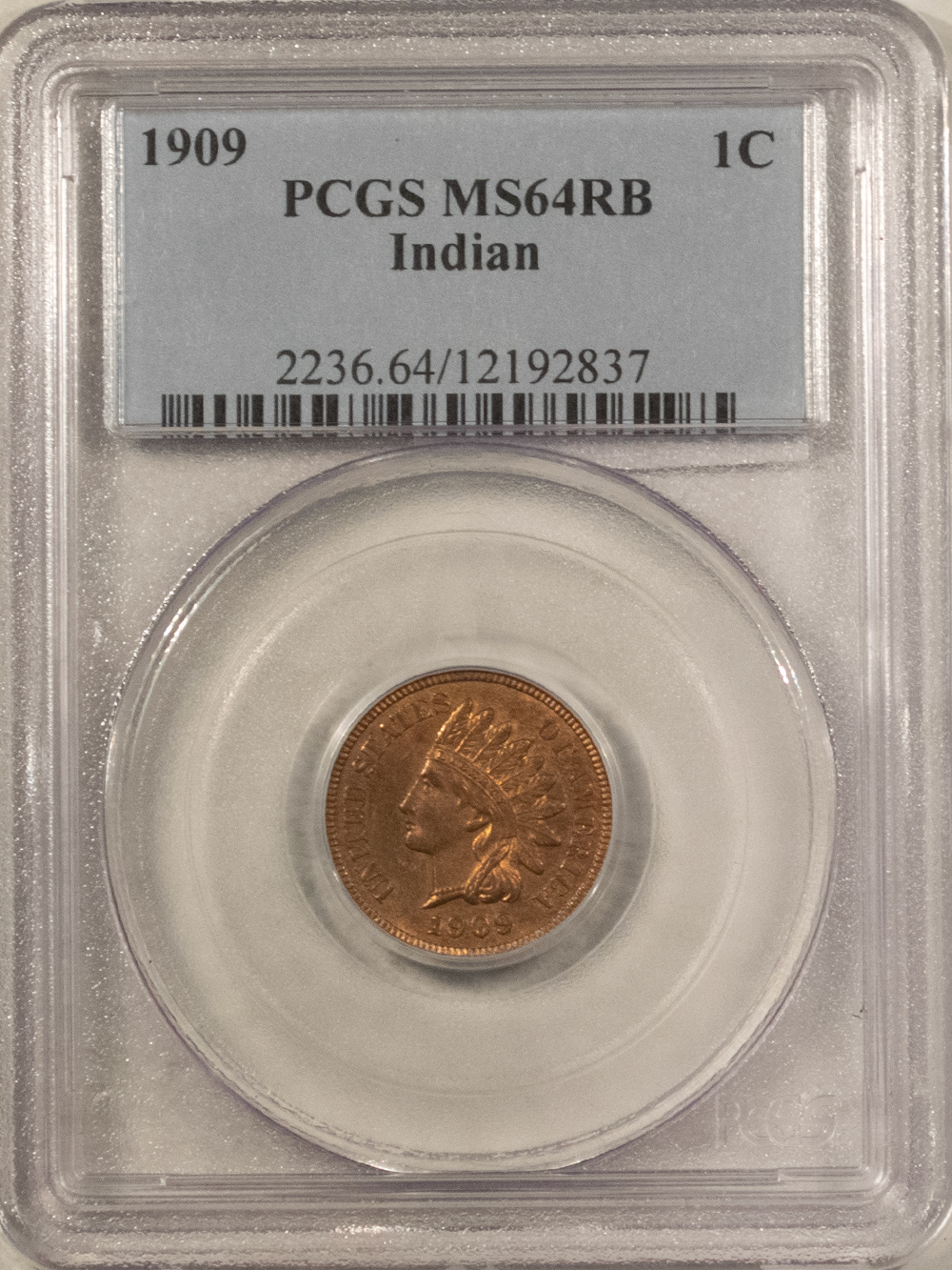 Indian 1909 INDIAN CENT – PCGS MS-64 RB NICE ORIGINAL Indian 1909 INDIAN CENT – PCGS MS-64 RB NICE ORIGINAL