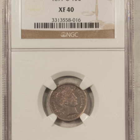 Barber Dimes 1897-O BARBER DIME – NGC XF-40, VERY SCARCE!