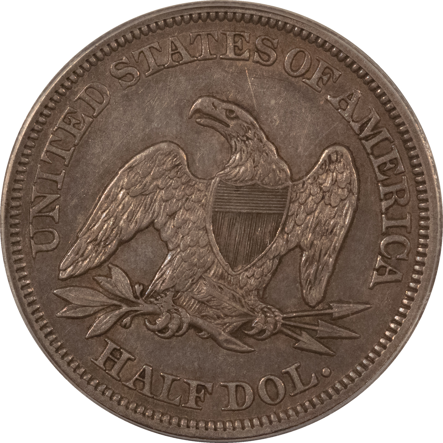 Half Dollars 1858 SEATED LIBERTY HALF DOLLAR – ANACS AU-50, NICE LOOK Half Dollars 1858 SEATED LIBERTY HALF DOLLAR – ANACS AU-50, NICE LOOK