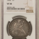 Dollars 1875-CC $1 TRADE DOLLAR – NGC AU-58, WHITE & UNTONED! CARSON CITY!