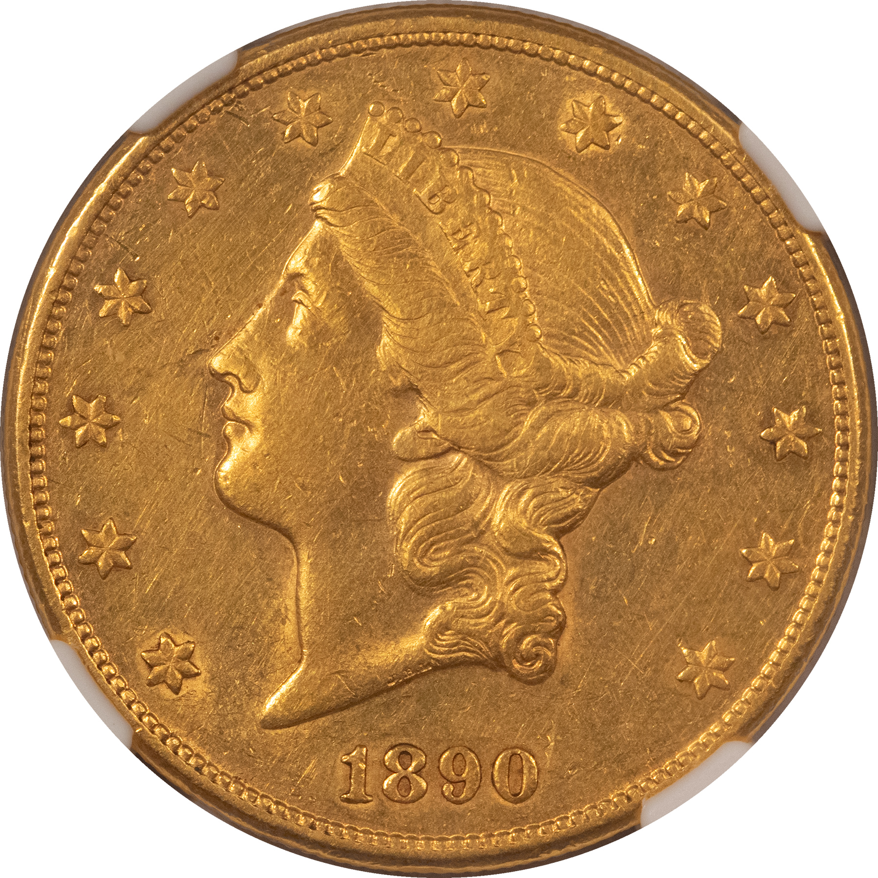 $20 1890-CC $20 LIBERTY DOUBLE EAGLE GOLD – NGC AU DETAILS CLEANED, CARSON CITY! $20 1890-CC $20 LIBERTY DOUBLE EAGLE GOLD – NGC AU DETAILS CLEANED, CARSON CITY!