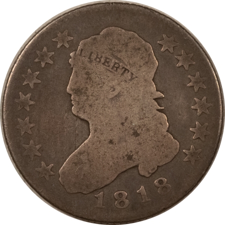 Capped Bust Quarters 1818 CAPPED BUST QUARTER LARGE SIZE – PLEASING CIRCULATED EXAMPLE!