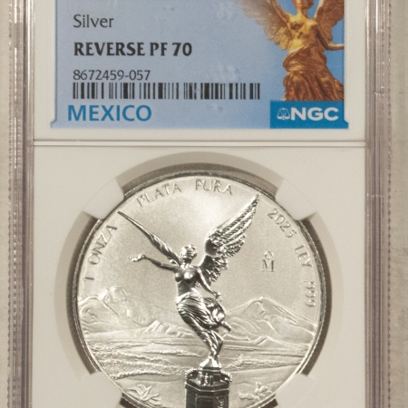 Bullion 2025Mo 1 OZ MEXICO 1 ONZA SILVER LIBERTAD REVERSE PROOF – NGC PF-70 1500 MINTAGE