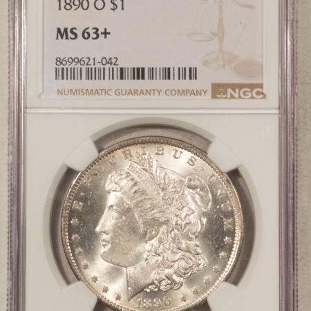 Dollars 1890-O $1 MORGAN DOLLAR – NGC MS-63+ FLASHY & NICE!