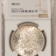 Dollars 1890-O $1 MORGAN DOLLAR – NGC MS-63+ FLASHY & NICE!