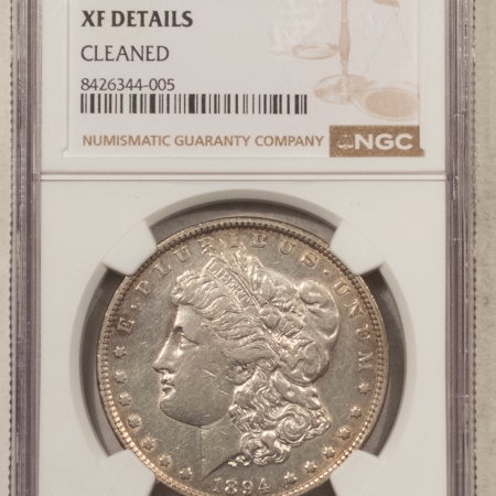 Dollars 1894 $1 MORGAN DOLLAR NGC XF DETAILS CLEANED KEY-DATE STRONG DETAIL, DECENT LOOK