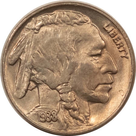 Buffalo Nickels 1938-D BUFFALO NICKEL – UNCIRCULATED, CLAIMS TO GEM!