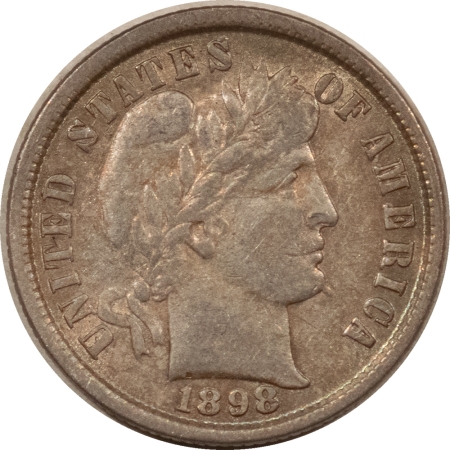 Barber Dimes 1898 BARBER DIME – AU+ WITH RETAINED LUSTER!
